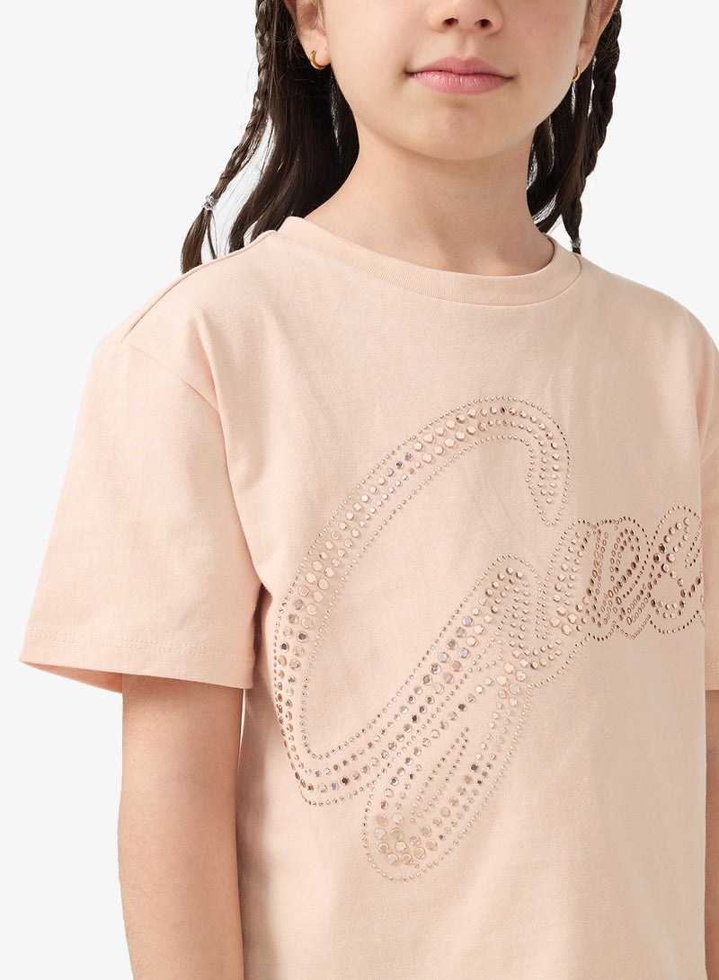 GUESS Kids Slogan Crew neck T-Shirt - Image 3